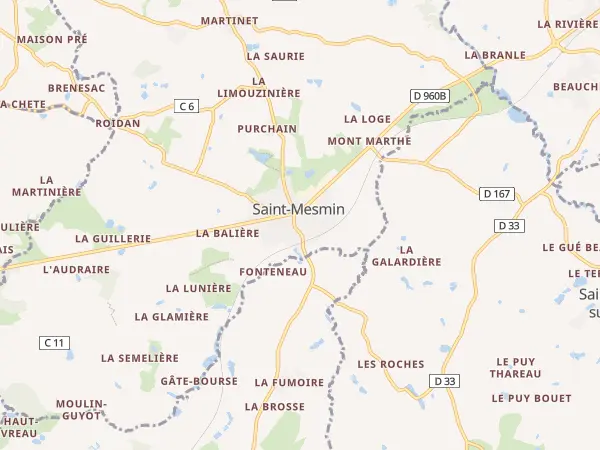 Plan de Saint-Mesmin