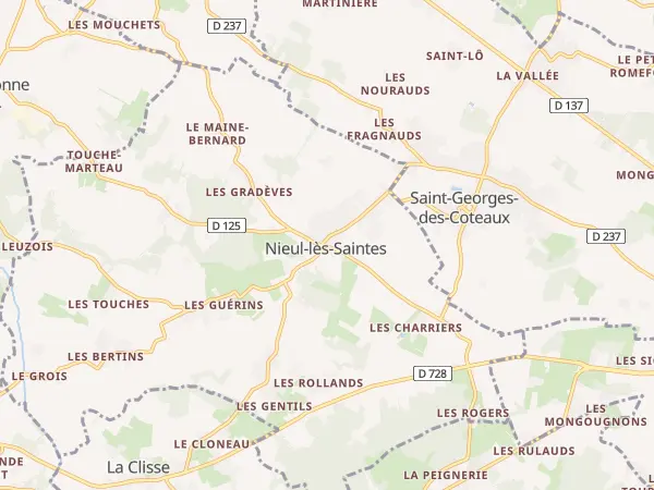 Plan de Nieul-lès-Saintes