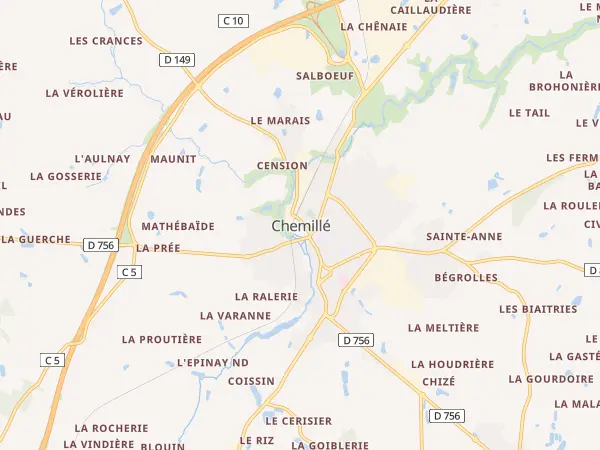 Plan de Chemillé-en-Anjou