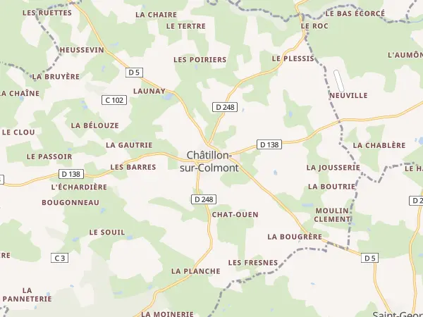 Plan de Châtillon-sur-Colmont
