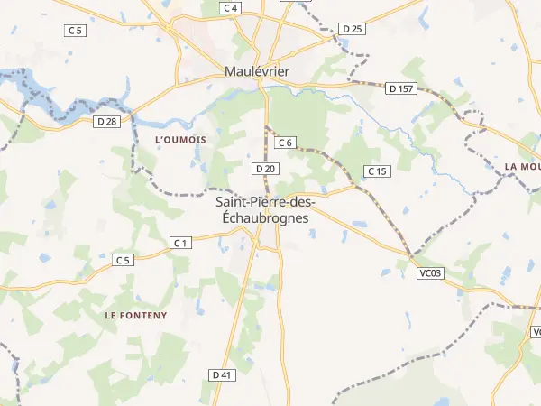 Plan de Saint-Pierre-des-Échaubrognes