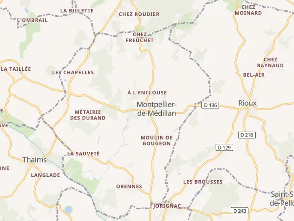 Plan de Montpellier-de-Médillan