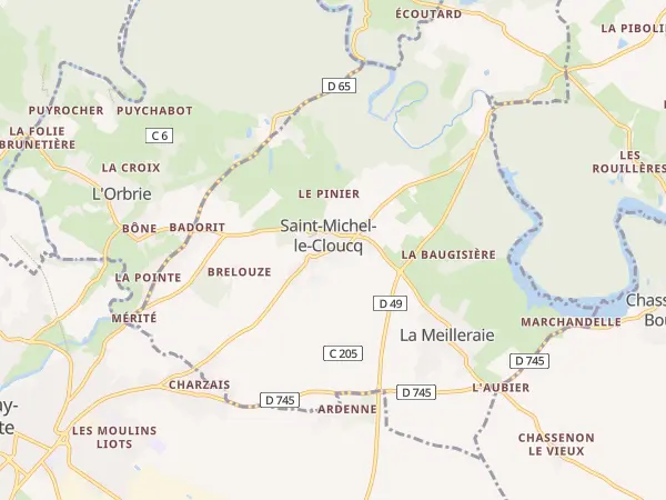 Plan de Saint-Michel-le-Cloucq
