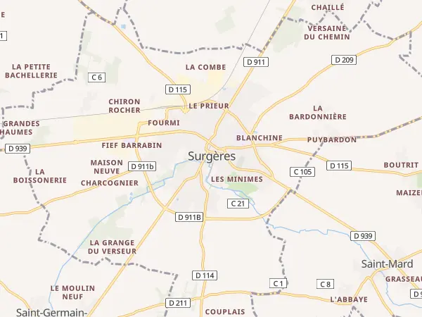 Plan de Surgères