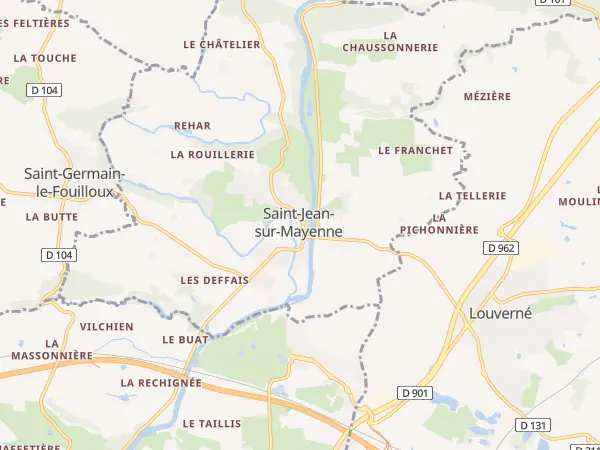 Plan de Saint-Jean-sur-Mayenne