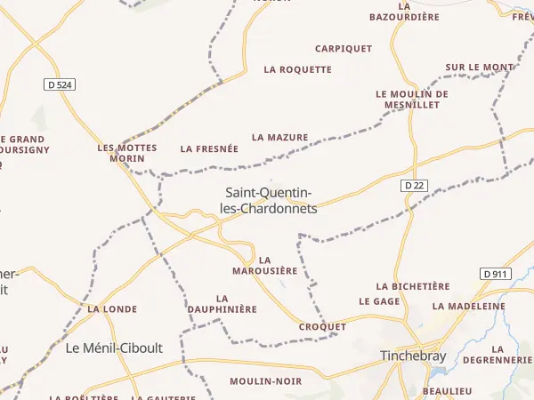 Plan de Saint-Quentin-les-Chardonnets