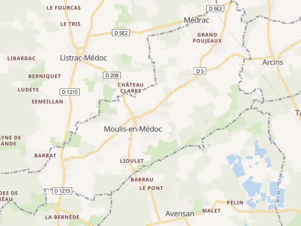 Plan de Moulis-en-Médoc