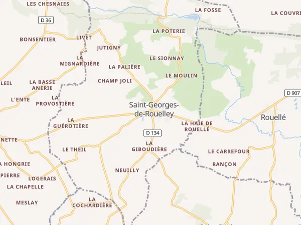 Plan de Saint-Georges-de-Rouelley