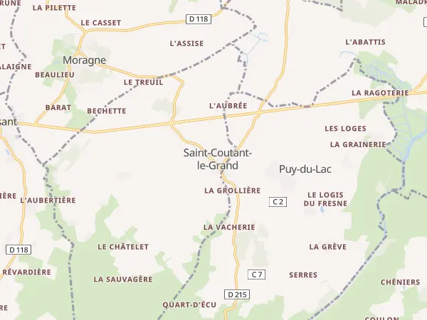 Plan de Saint-Coutant-le-Grand