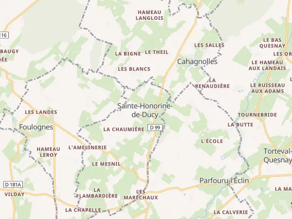 Plan de Sainte-Honorine-de-Ducy