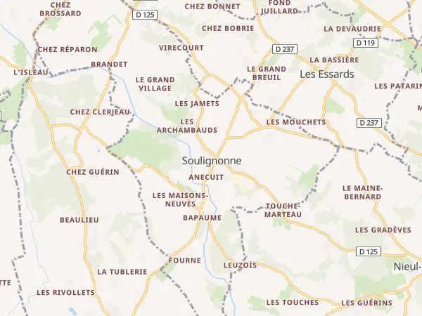 Plan de Soulignonne