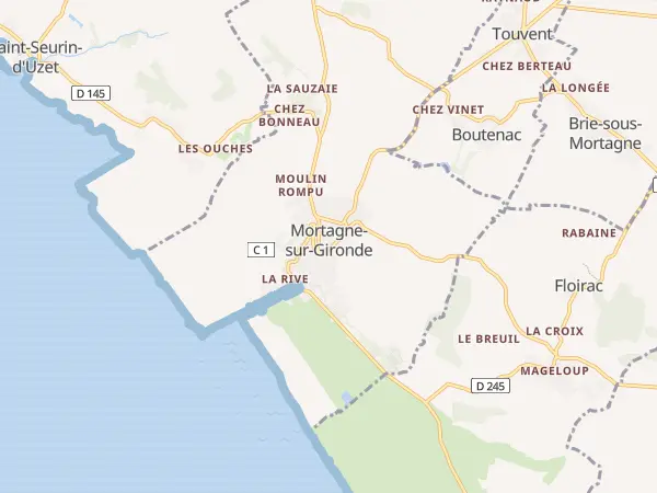Plan de Mortagne-sur-Gironde