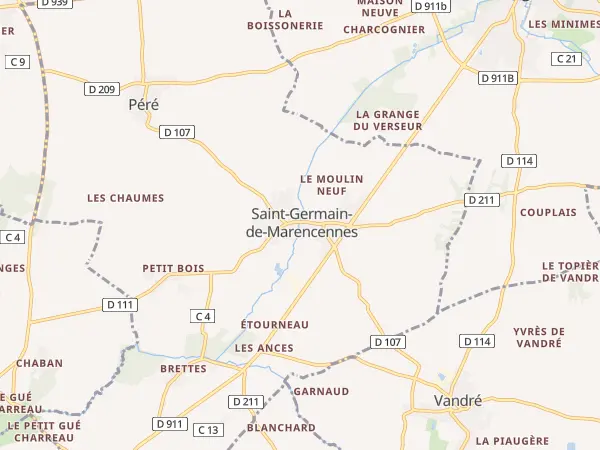 Plan de Saint-Pierre-La-Noue