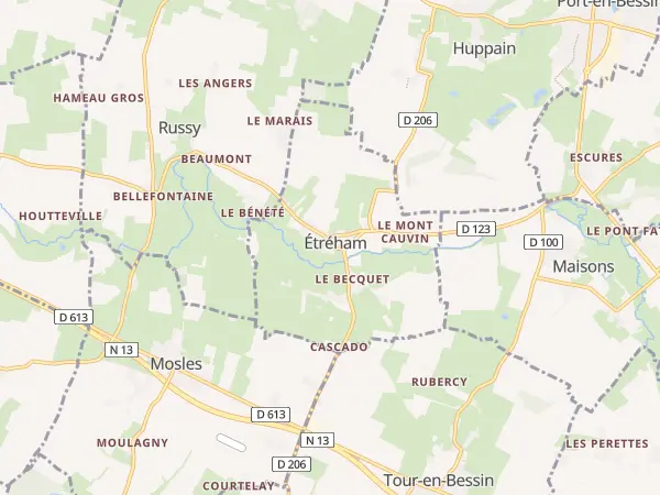 Plan de Étréham