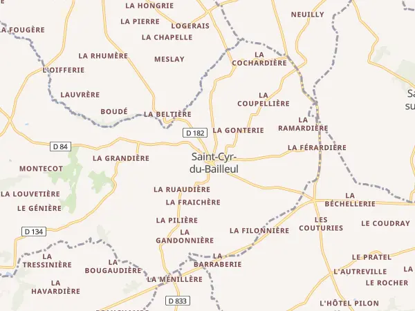 Plan de Saint-Cyr-du-Bailleul