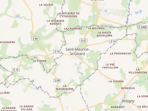 Plan de Saint-Maurice-le-Girard