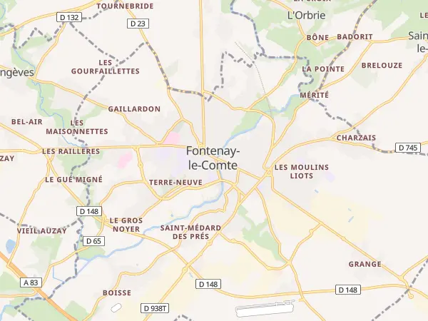 Plan de Fontenay-le-Comte