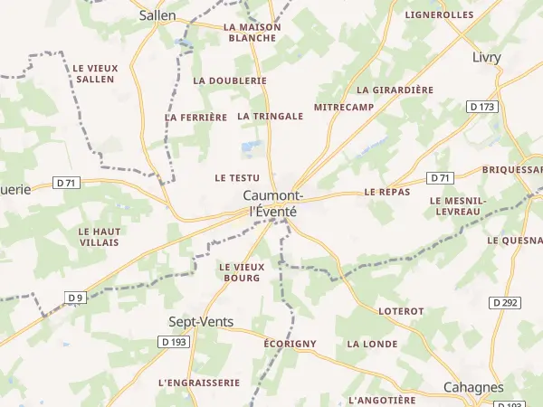Plan de Caumont-sur-Aure