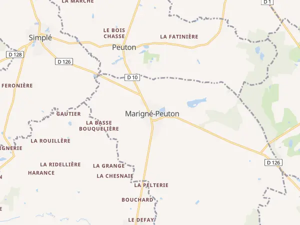 Plan de Marigné-Peuton