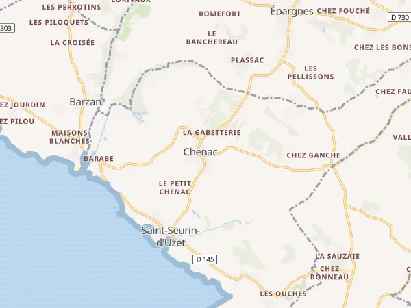 Plan de Chenac-Saint-Seurin-d’Uzet