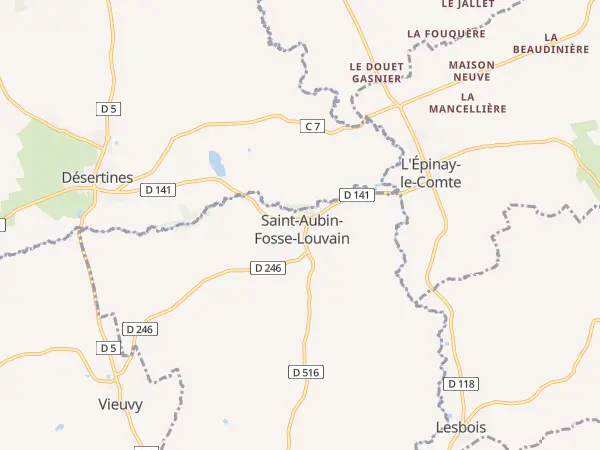 Plan de Saint-Aubin-Fosse-Louvain