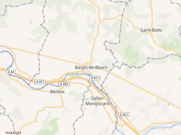 Plan de Baigts-de-Béarn