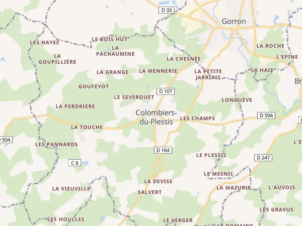 Plan de Colombiers-du-Plessis