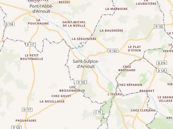 Plan de Saint-Sulpice-d’Arnoult