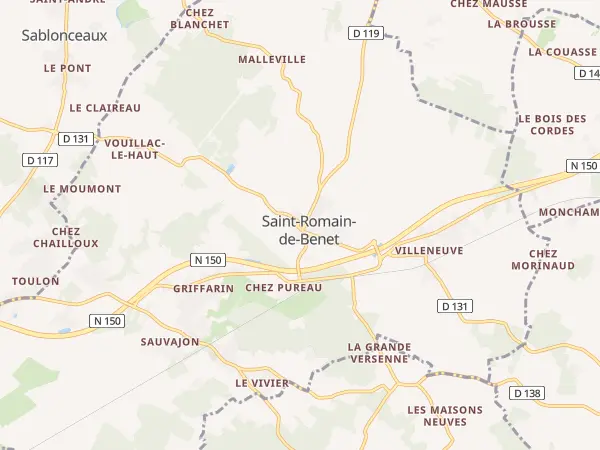 Plan de Saint-Romain-de-Benet