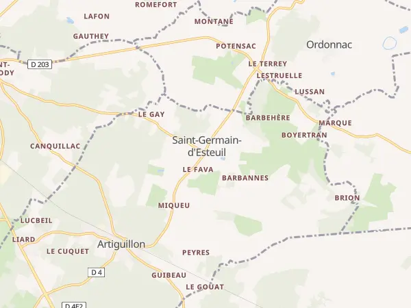 Plan de Saint-Germain-d’Esteuil