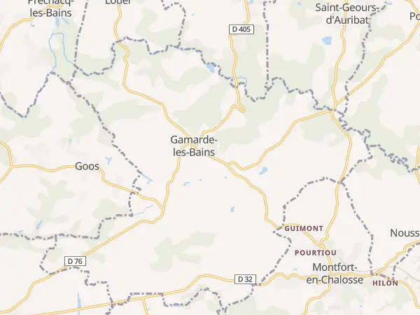 Plan de Gamarde-les-Bains