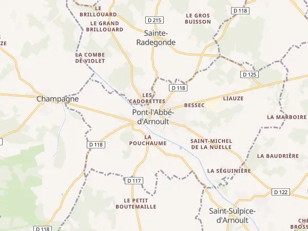 Plan de Pont-l’Abbé-d’Arnoult