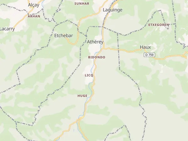 Plan de Licq-Athérey