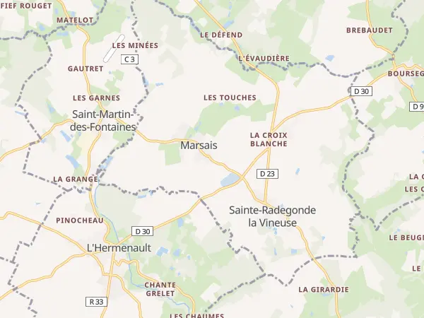 Plan de Marsais-Sainte-Radégonde
