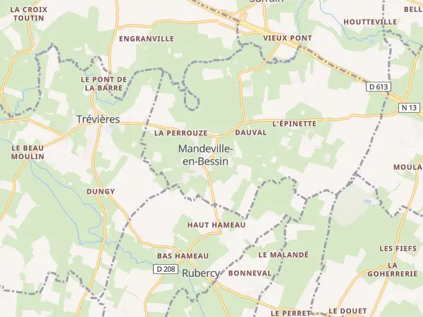 Plan de Mandeville-en-Bessin