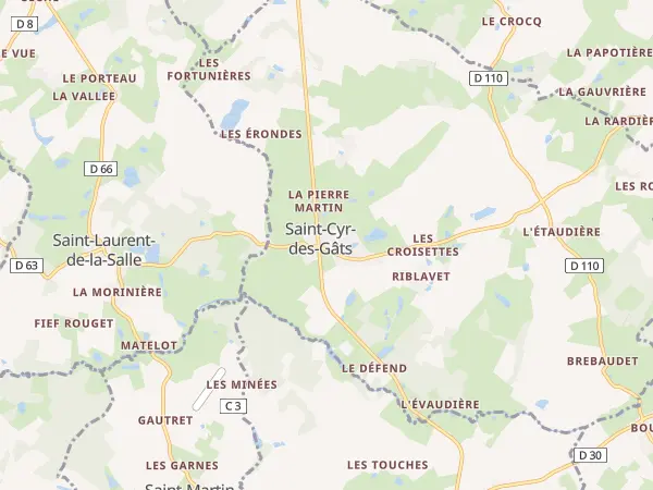 Plan de Saint-Cyr-des-Gâts