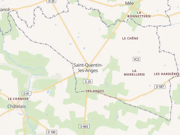 Plan de Saint-Quentin-les-Anges