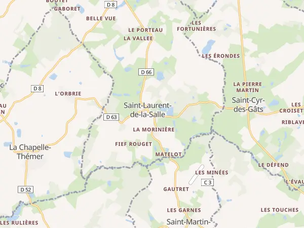 Plan de Saint-Laurent-de-la-Salle