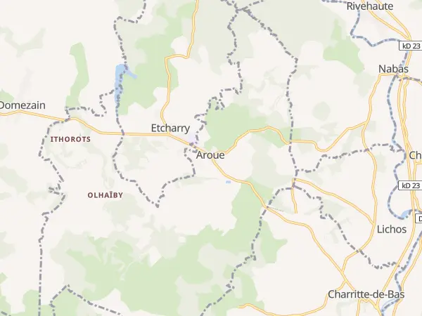 Plan de Aroue-Ithorots-Olhaïby