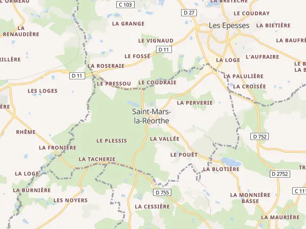 Plan de Saint-Mars-la-Réorthe