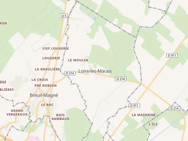 Plan de Loire-les-Marais