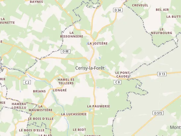 Plan de Cerisy-la-Forêt
