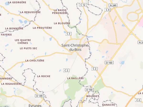 Plan de Saint-Christophe-du-Bois