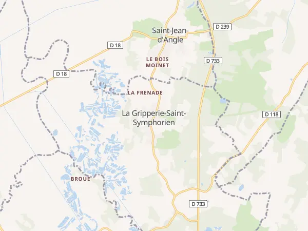 Plan de La Gripperie-Saint-Symphorien