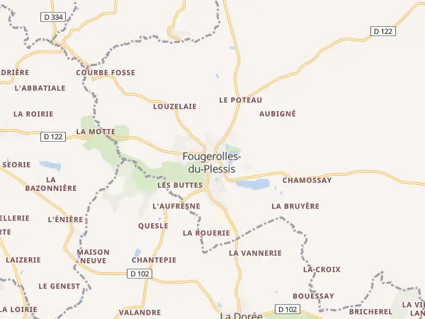 Plan de Fougerolles-du-Plessis