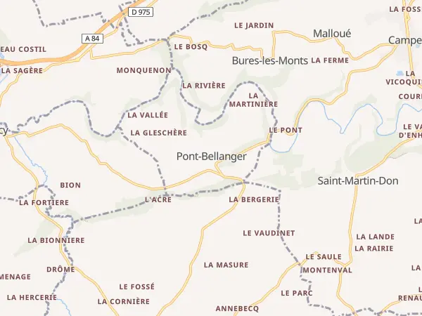 Plan de Pont-Bellanger