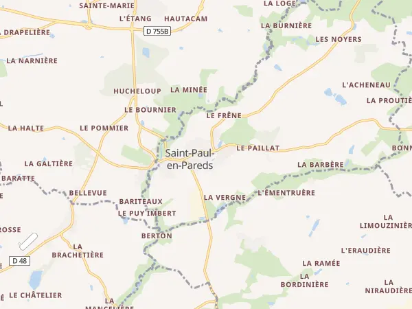 Plan de Saint-Paul-en-Pareds