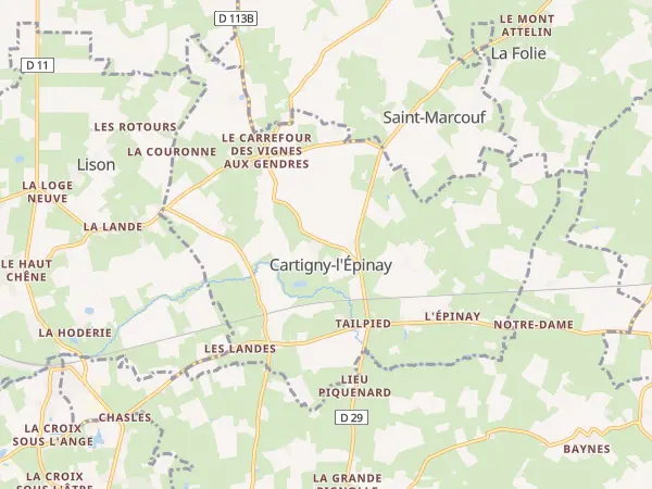 Plan de Cartigny-l’Épinay