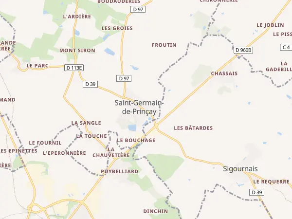 Plan de Saint-Germain-de-Prinçay