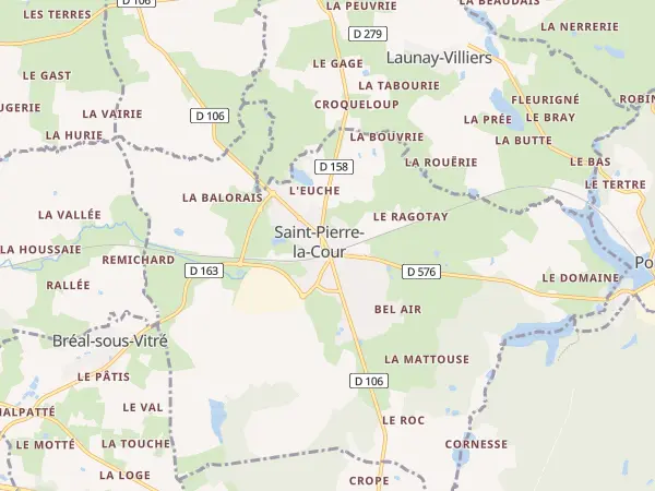 Plan de Saint-Pierre-la-Cour